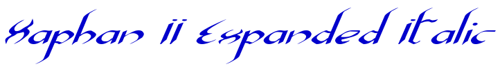 Xaphan II Expanded Italic шрифт